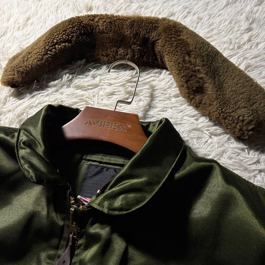 【雰囲気抜群】SPIEWAK フライトジャケット　B-15 襟ボア　USA製 L