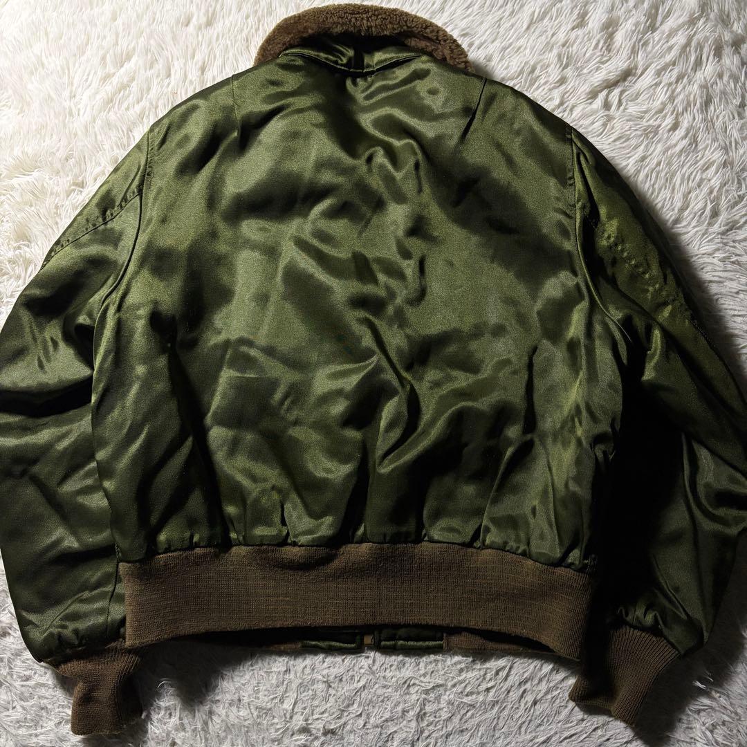 【雰囲気抜群】SPIEWAK フライトジャケット　B-15 襟ボア　USA製 L