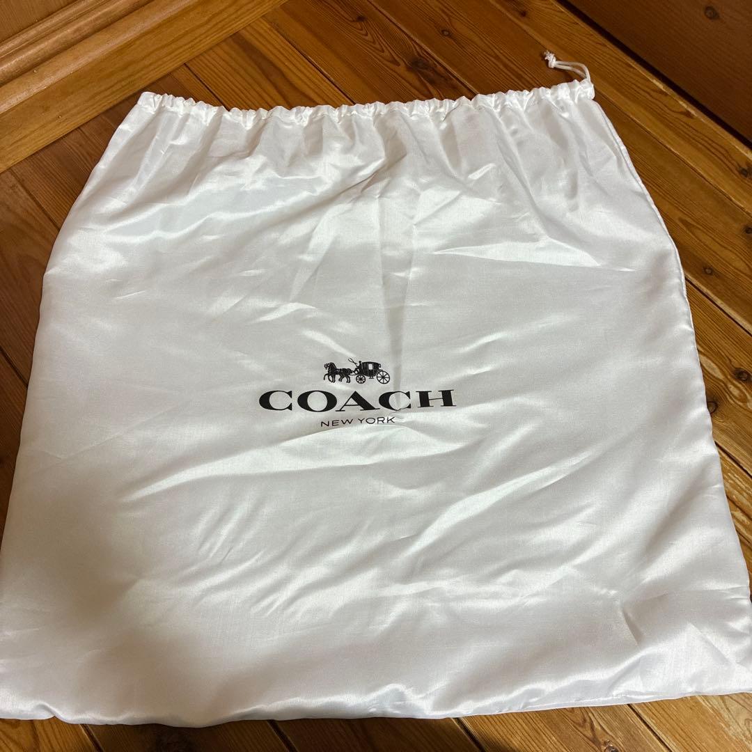 コーチ オールブラックトートバッグ　保存袋付き