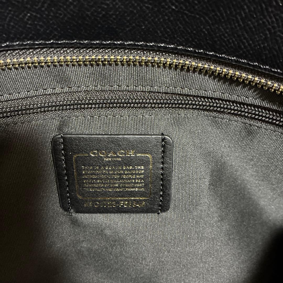 コーチ オールブラックトートバッグ　保存袋付き