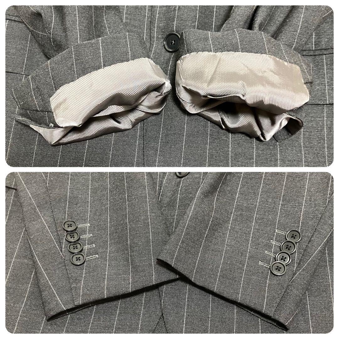 極美品✨ ビームスF ウール モヘア混 ダークグレー 48 8R スーツ L