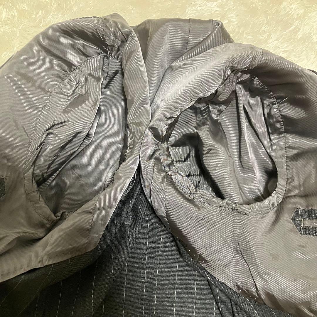 極美品✨ ビームスF ウール モヘア混 ダークグレー 48 8R スーツ L