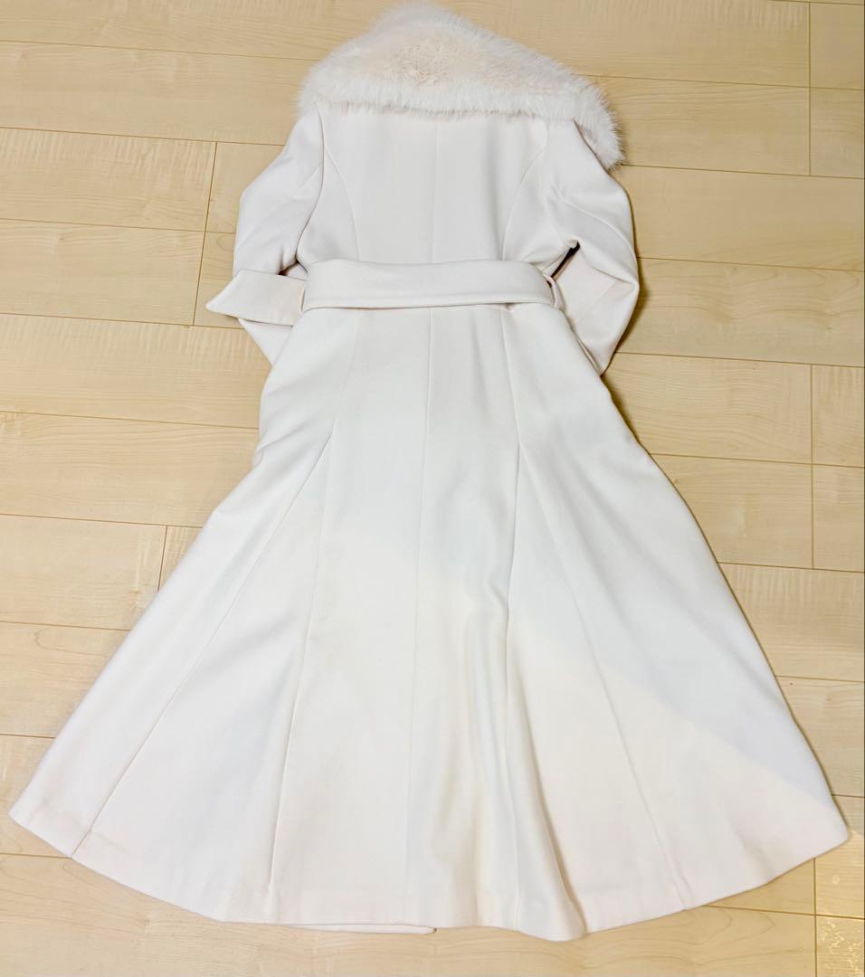 rienda ホワイトファー付きロングコート