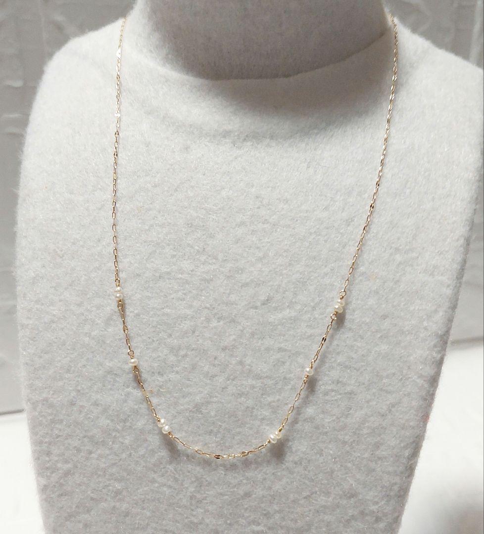 現行品　極美品ageteアガット　K10パールネックレス★エテ★スタージュエリー