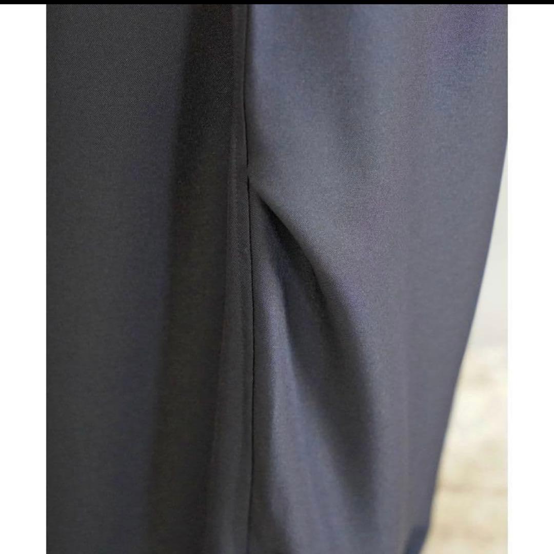 美品mizuiro ind ワイドカーゴパンツ イージー ミズイロインドブラック