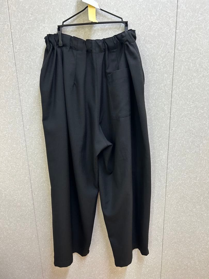 美品mizuiro ind ワイドカーゴパンツ イージー ミズイロインドブラック