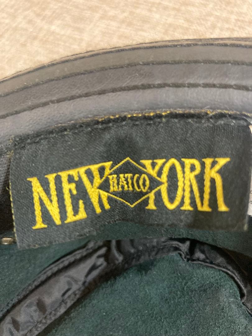 ニューヨークハット　レザー　ポークパイハット　本革 Lサイズ