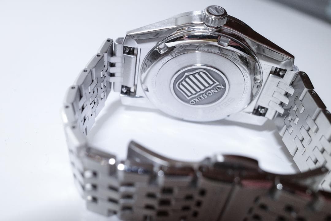 SEIKO KING SEIKO SDKS025　グリーン文字盤　革バンド付き