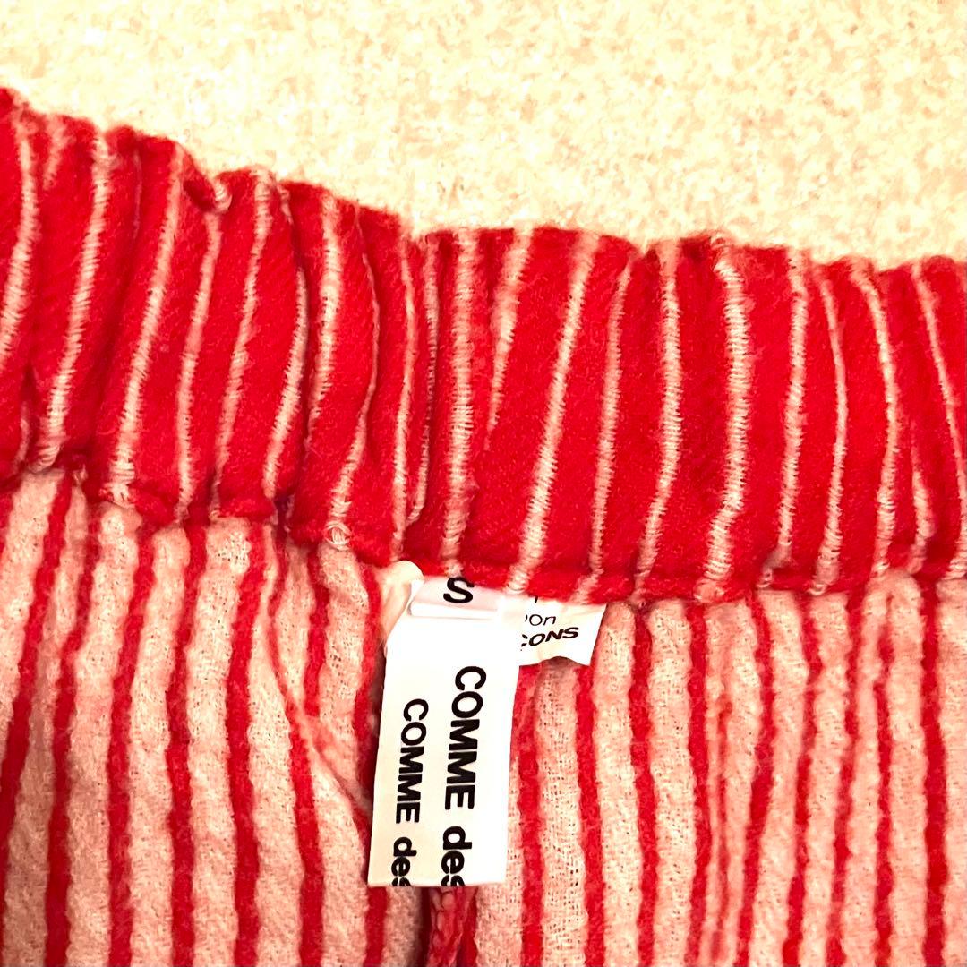 コムデギャルソン カジュアルパンツ 赤 ストライプ【新品未使用・希少】