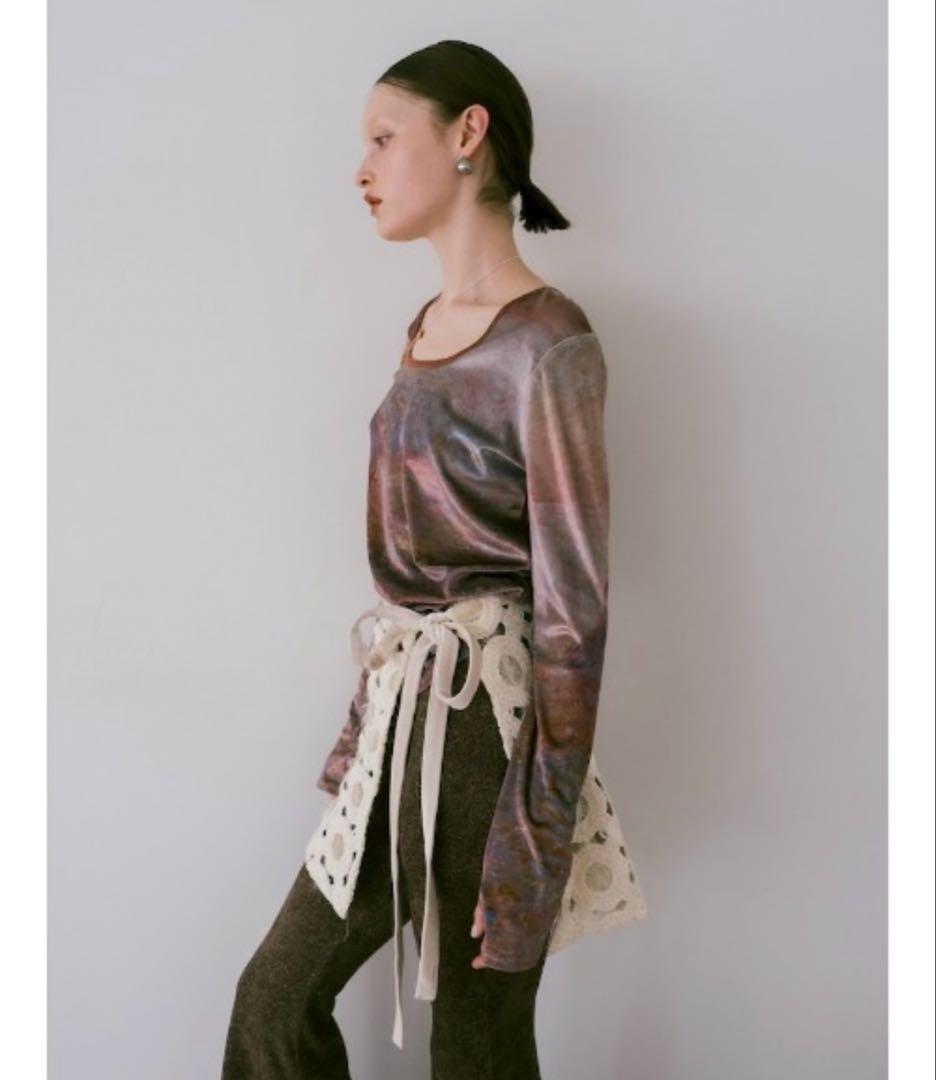 【定価14850円】sahara ベロアアートプリントトップ