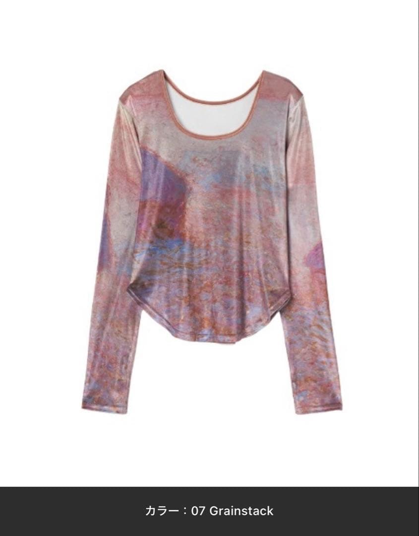 【定価14850円】sahara ベロアアートプリントトップ