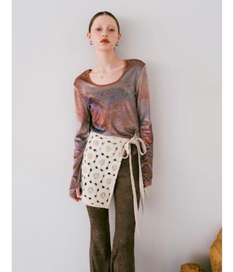 【定価14850円】sahara ベロアアートプリントトップ