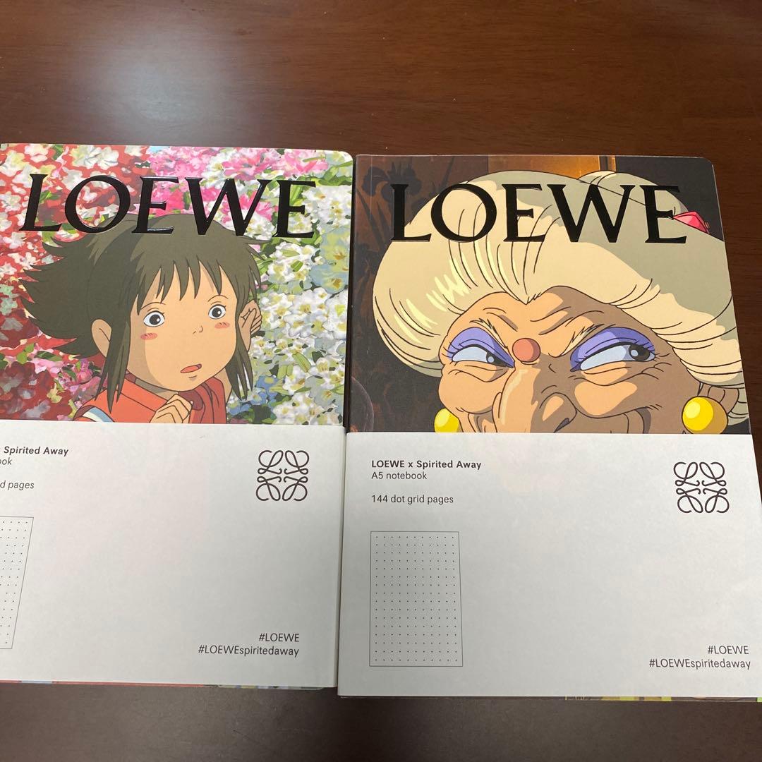 千と千尋の神隠しロエベ LOEWEスピリテッド・アウェイ A5ノートブック４冊