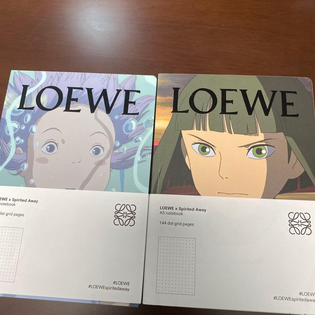 千と千尋の神隠しロエベ LOEWEスピリテッド・アウェイ A5ノートブック４冊