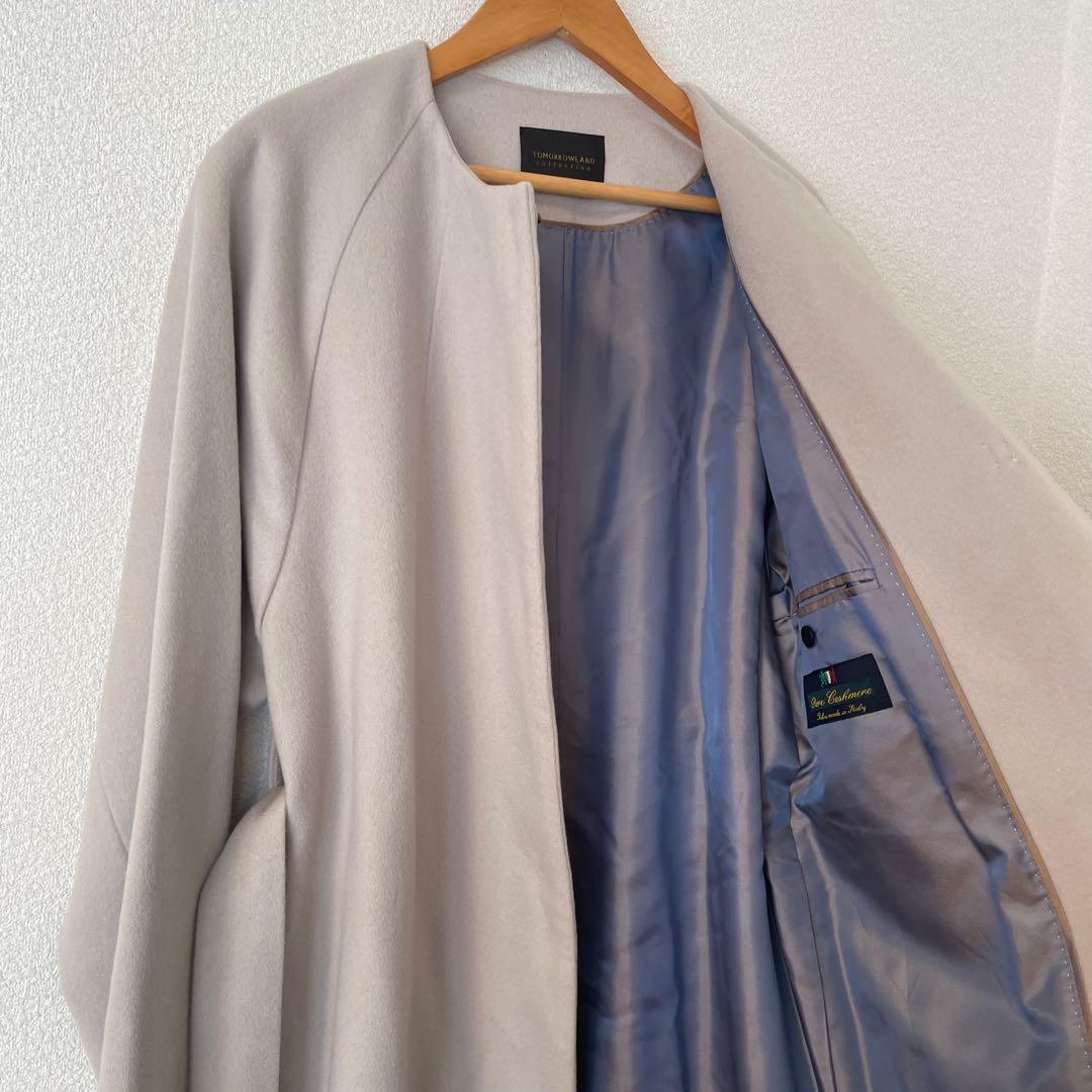 トゥモローランド 34 ピュアカシミヤ ノーカラーコート