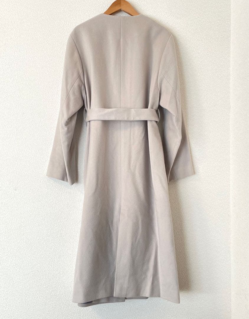 トゥモローランド 34 ピュアカシミヤ ノーカラーコート