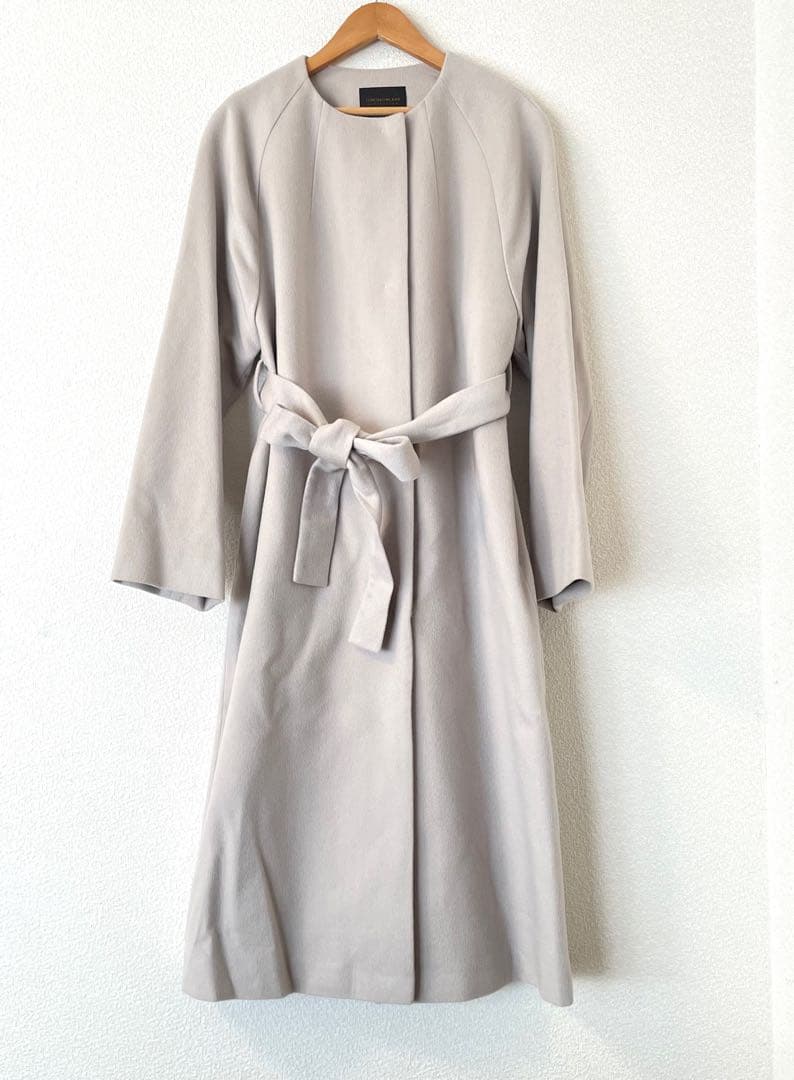 トゥモローランド 34 ピュアカシミヤ ノーカラーコート