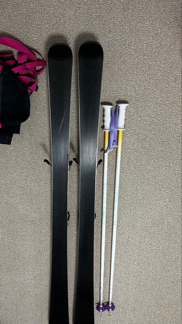 KAZAMA スキー板152・ブーツ24・ポール・ケース4点セット