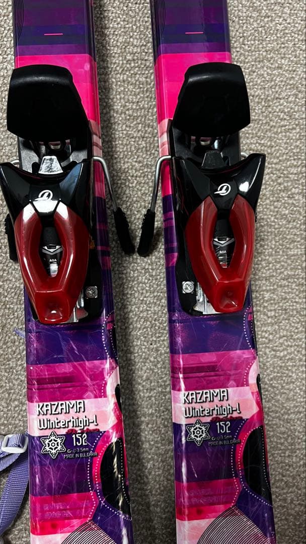 KAZAMA スキー板152・ブーツ24・ポール・ケース4点セット