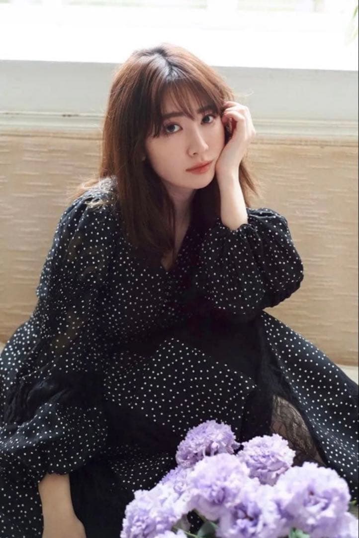 ワンピース herlipto Lace-Trimmed Pin Dot Dress