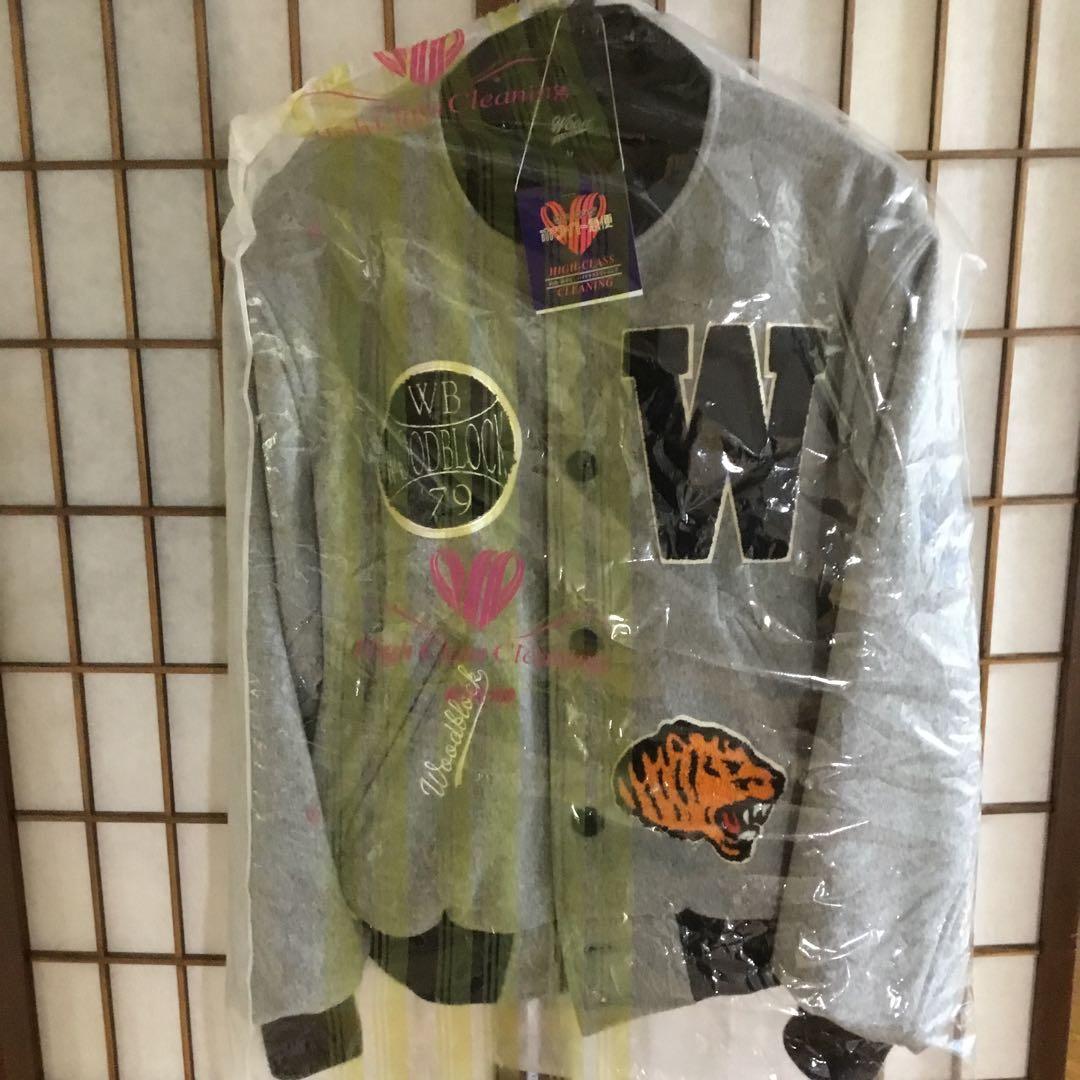 S*O様 WOOD BLOCK/ウッドブロックウール地ビックエンブレムスタジャン