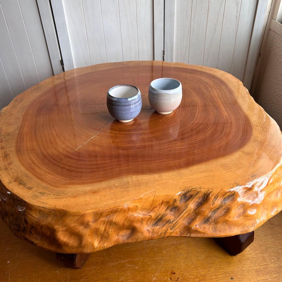 木製 自然木の座卓　天然木　座卓　ちゃぶ台　コーヒーテーブル