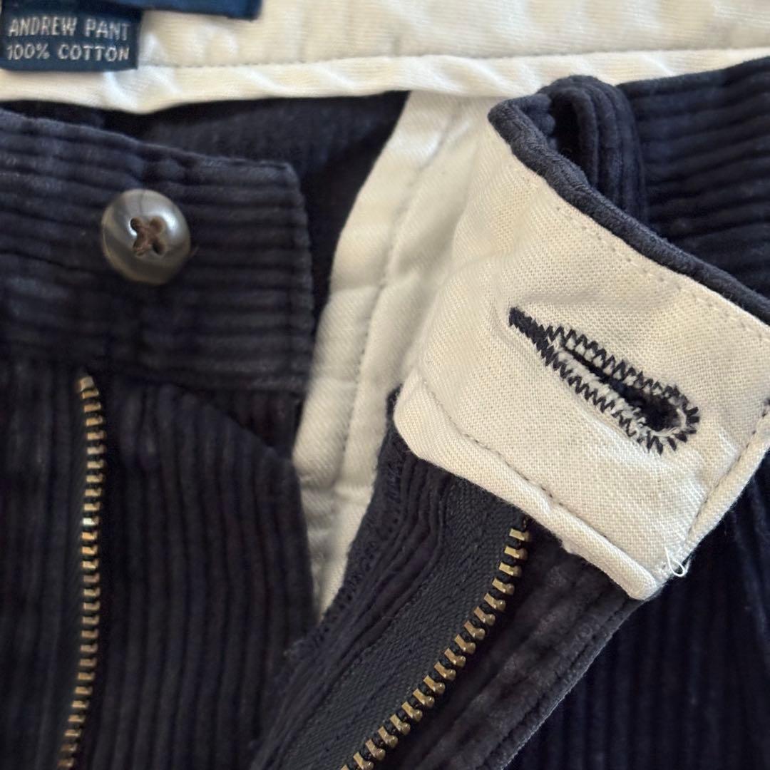 ポロラルフローレンコーデュロイパンツ アンドリュー ツータック ネイビー33