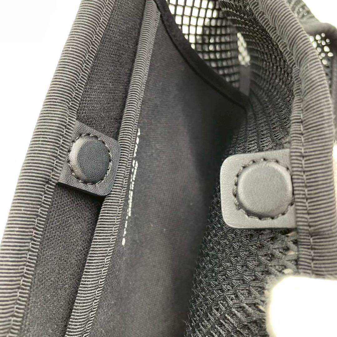 美品　ステラマッカートニー　ロゴメッシュ　トートバッグ　2wayショルダー　黒