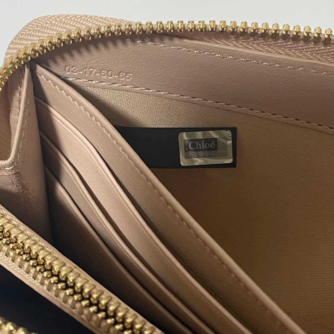 Chloe クロエ アルファベットライン 長財布 ラウンドジップウォレット