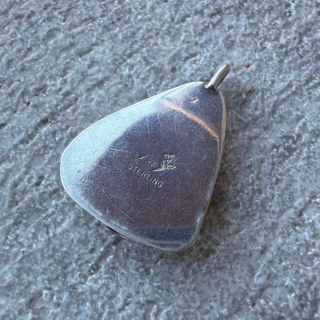 NAVAJO LA ローズ刻印/ターコイズ/ペンダントトップ/SILVER