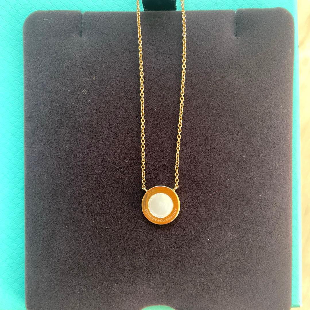 【鑑定付き正規品】ティファニー Tサークル ネックレス ダイヤモンド3.3g