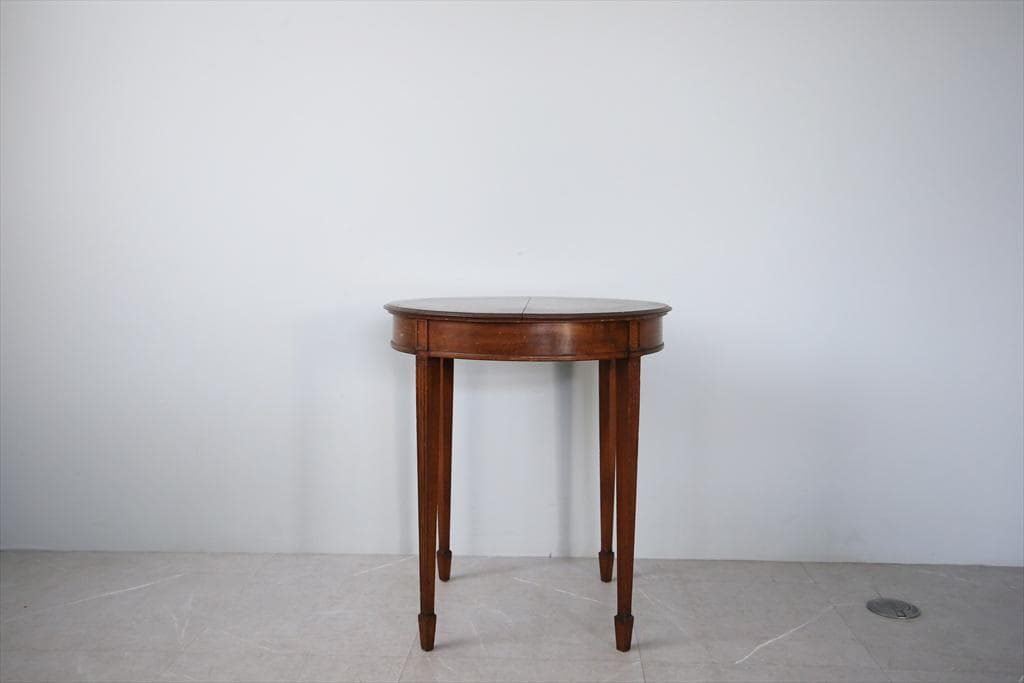 英国アンティーク木製サイドテーブル/オケージョナル机/飾り棚/花台(91-12)