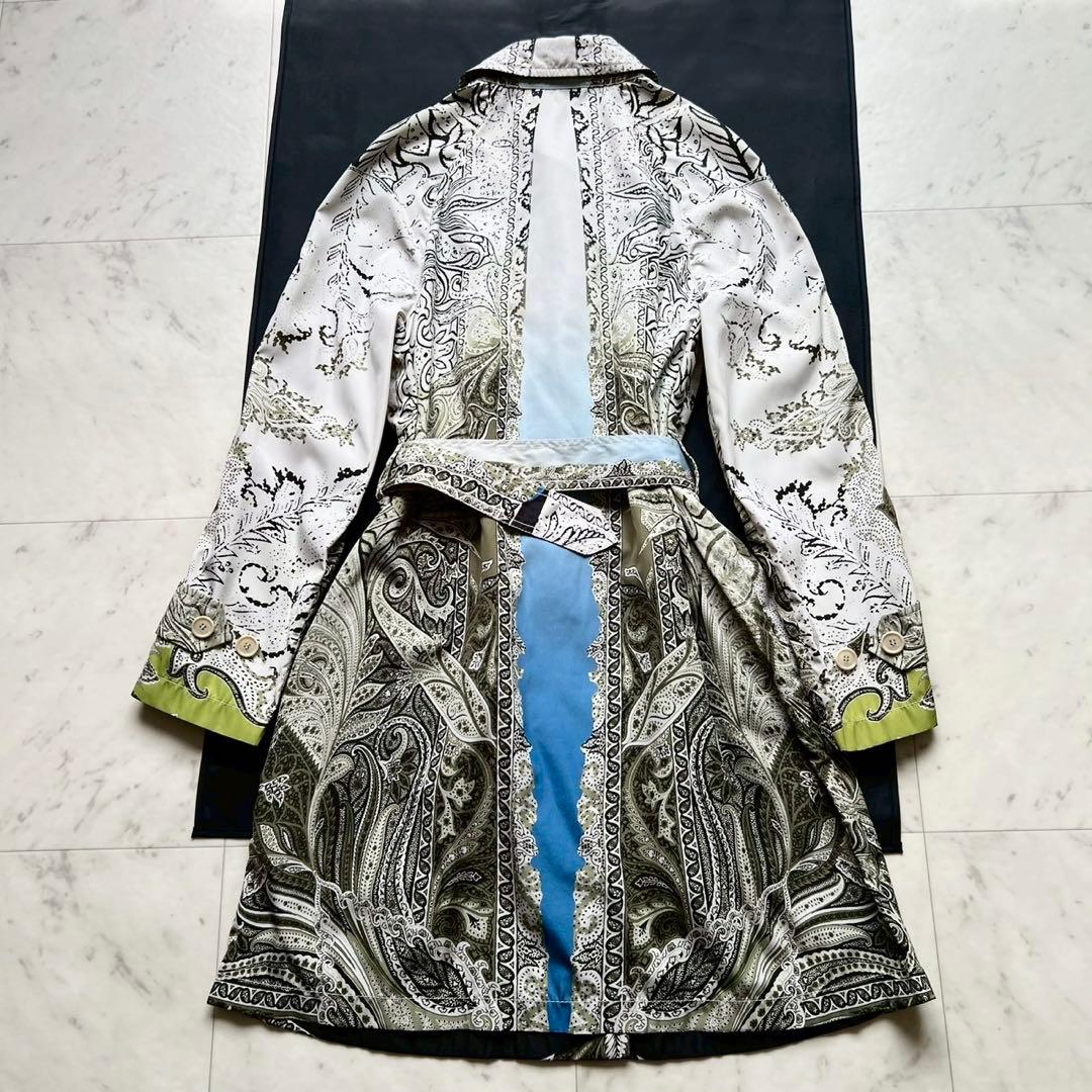 ETRO ペイズリー ポリエステル レインコート トレンチコート ライト 42