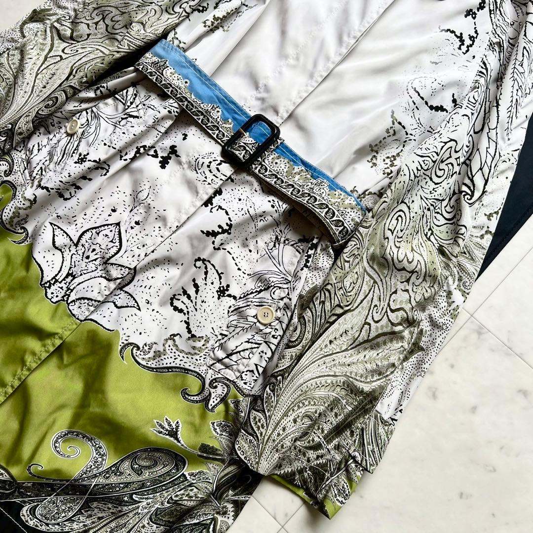 ETRO ペイズリー ポリエステル レインコート トレンチコート ライト 42