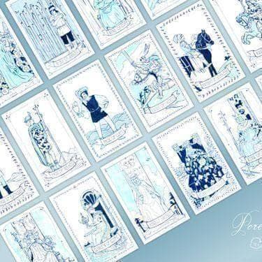 【正規品タロットカード】タイ希少デッキ✨陶磁器をイメージした美しい色彩ポーセリン