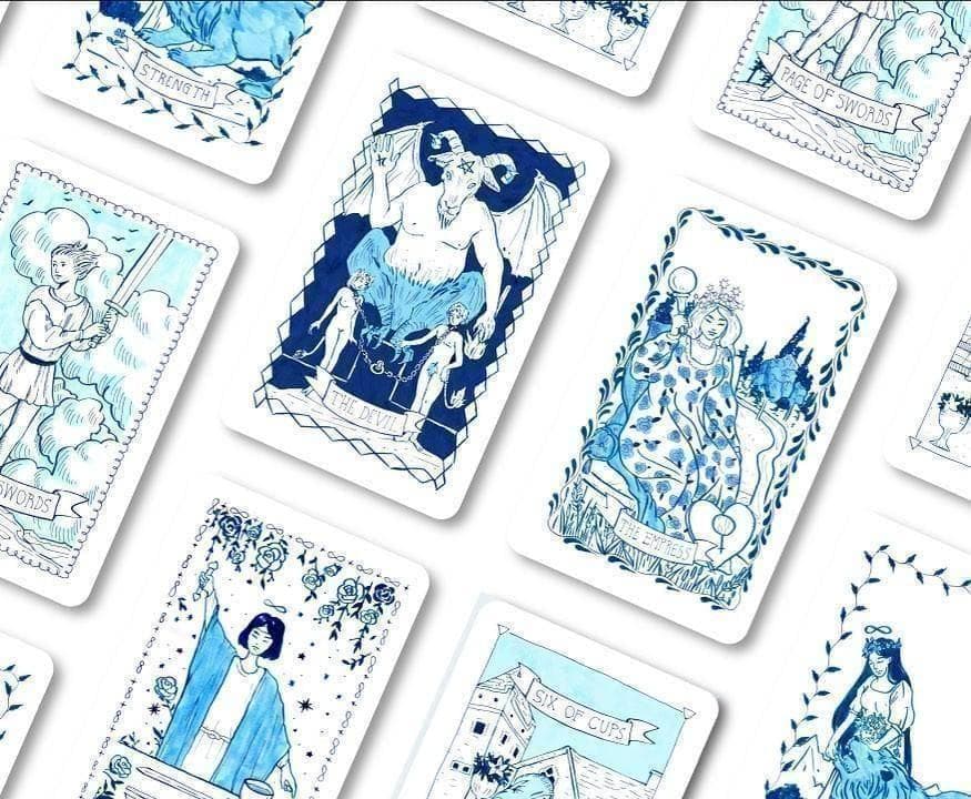 【正規品タロットカード】タイ希少デッキ✨陶磁器をイメージした美しい色彩ポーセリン