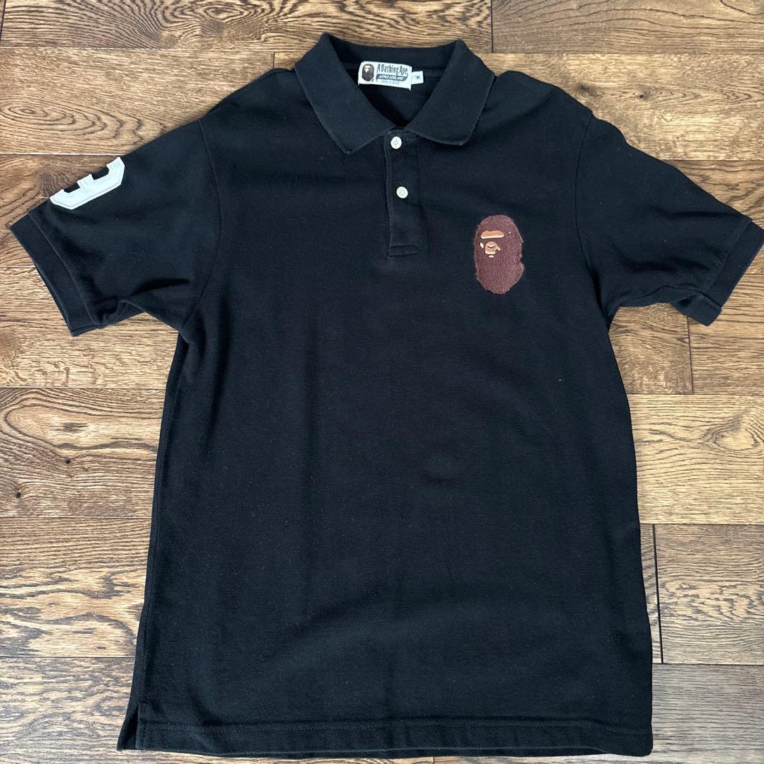 希少　A Bathing Ape 黒 ポロシャツ サイズM