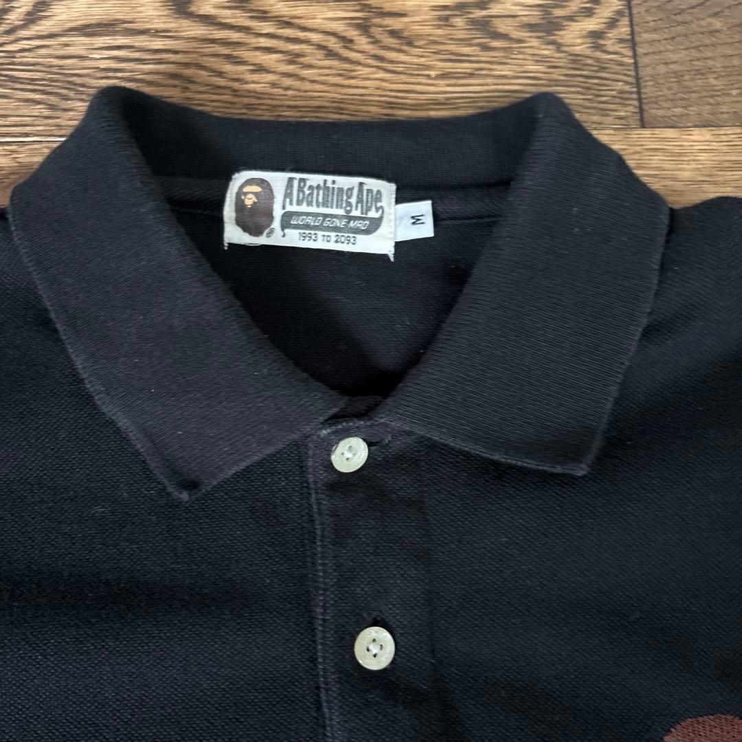 希少　A Bathing Ape 黒 ポロシャツ サイズM