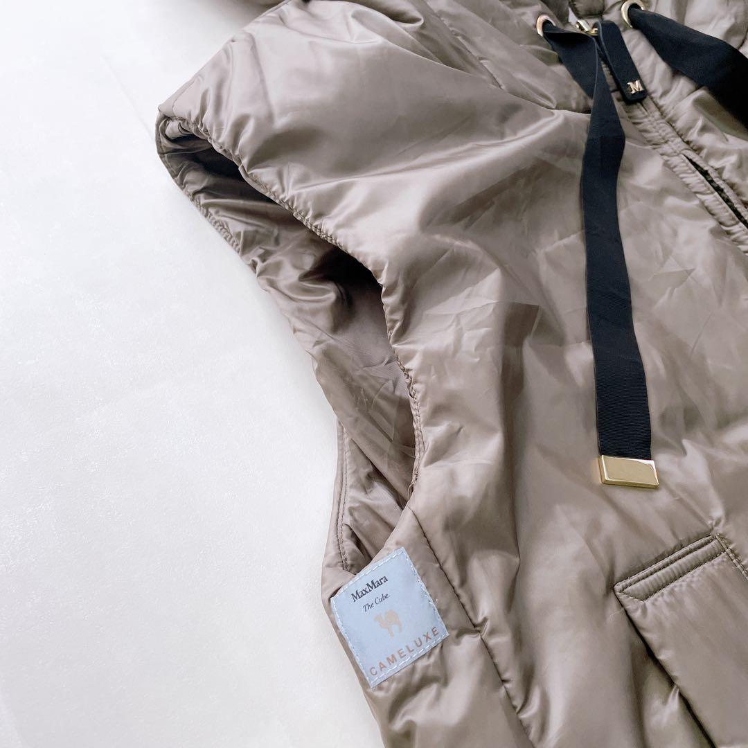 美品✨2022 マックスマーラ テクニカルキャンバスフーデットジレ カーキ 42
