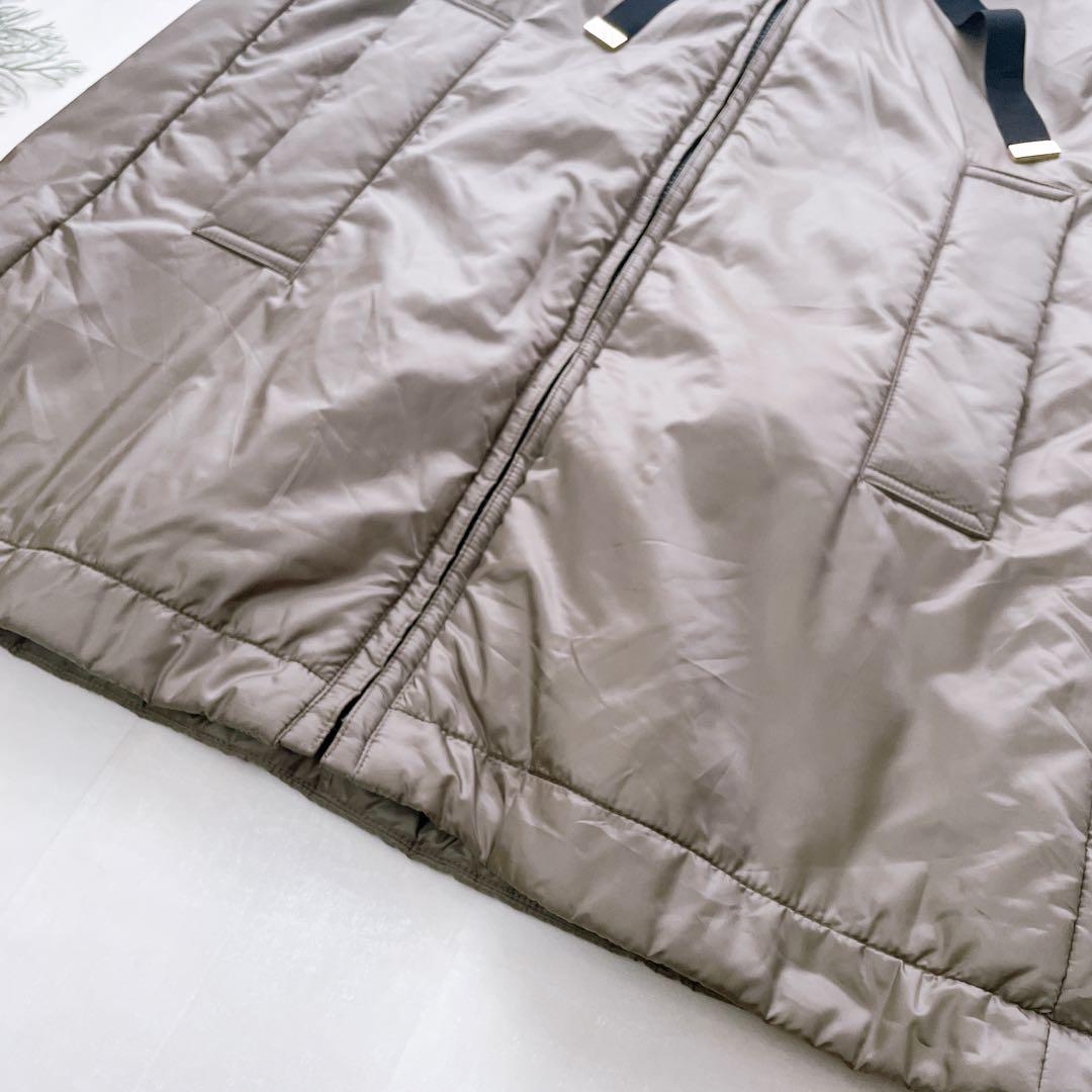 美品✨2022 マックスマーラ テクニカルキャンバスフーデットジレ カーキ 42