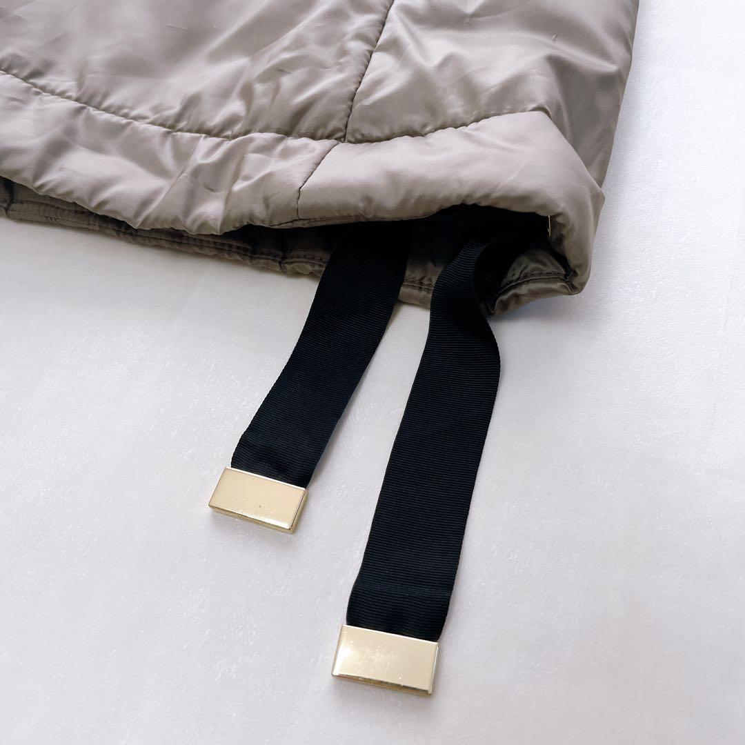 美品✨2022 マックスマーラ テクニカルキャンバスフーデットジレ カーキ 42