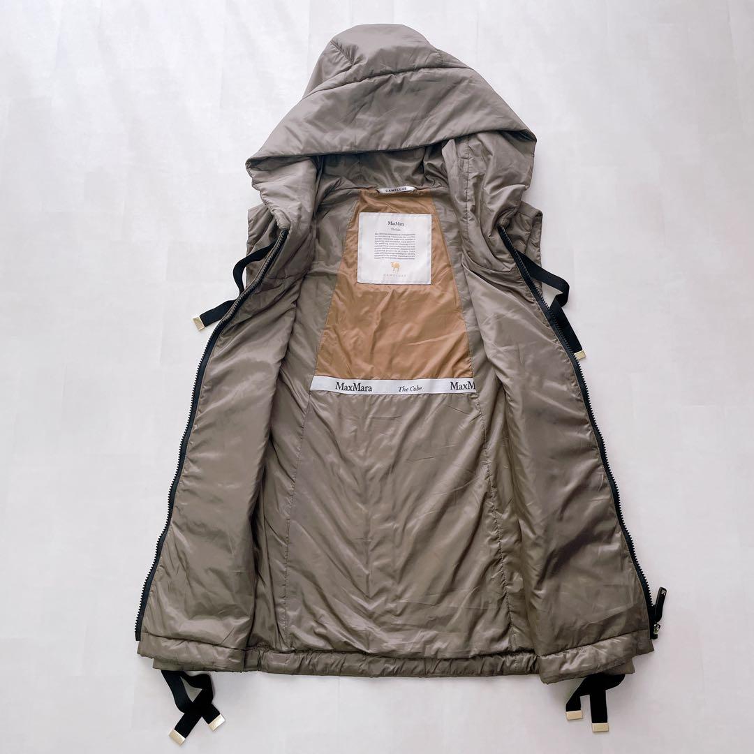 美品✨2022 マックスマーラ テクニカルキャンバスフーデットジレ カーキ 42
