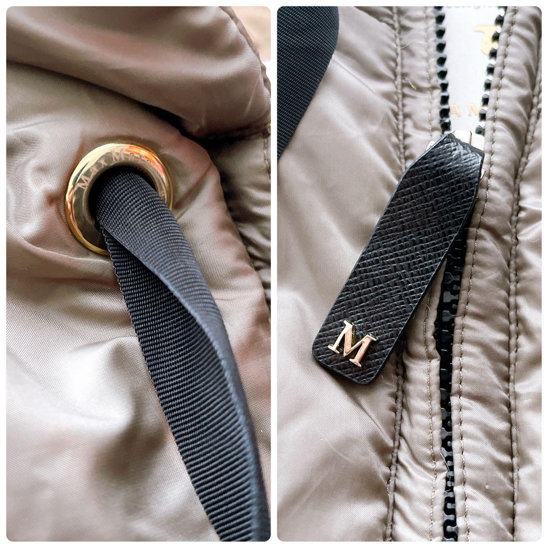 美品✨2022 マックスマーラ テクニカルキャンバスフーデットジレ カーキ 42
