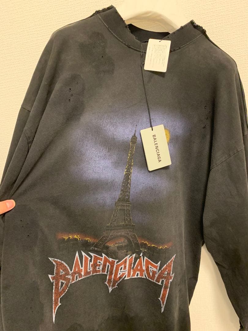 新品未使用タグ付き　バレンシアガ　パリスムーン　ロングTシャツ
