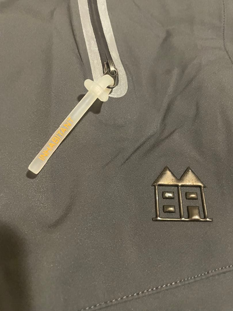 inhabitant ダークグレー ドット柄 スキーウェア