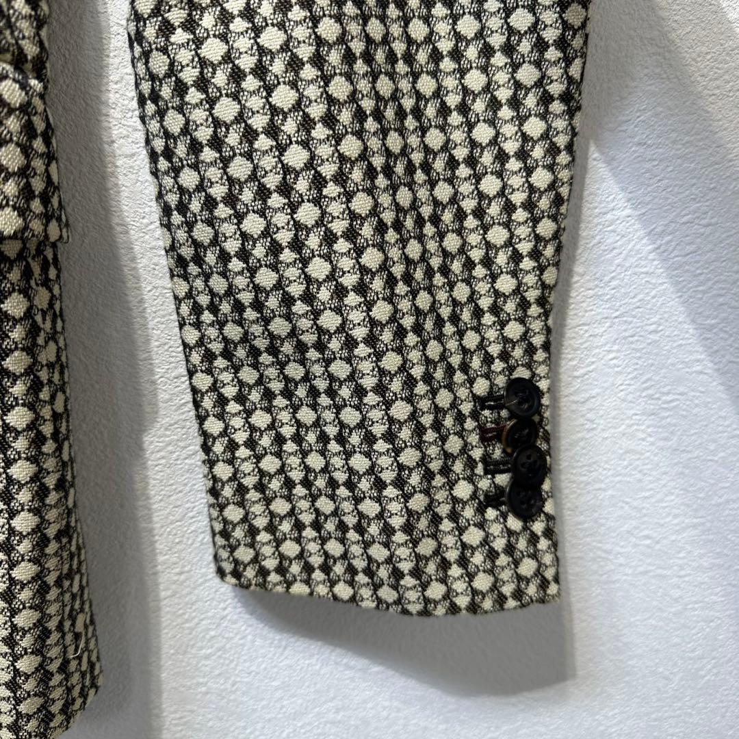 希少 ポールスミス 上質 ウール シルク 総柄 ジャケット パンツ セットアップ