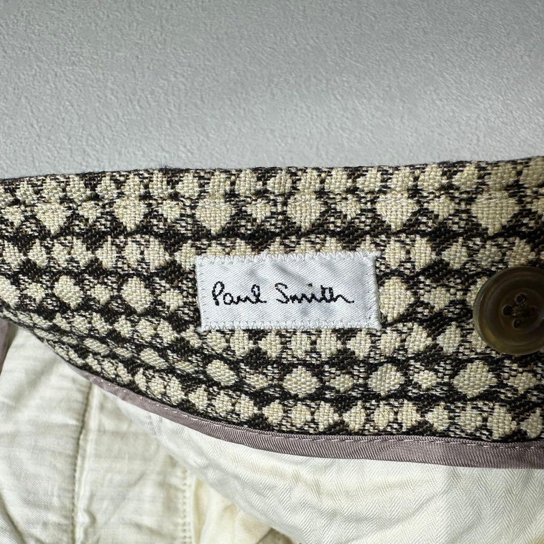 希少 ポールスミス 上質 ウール シルク 総柄 ジャケット パンツ セットアップ