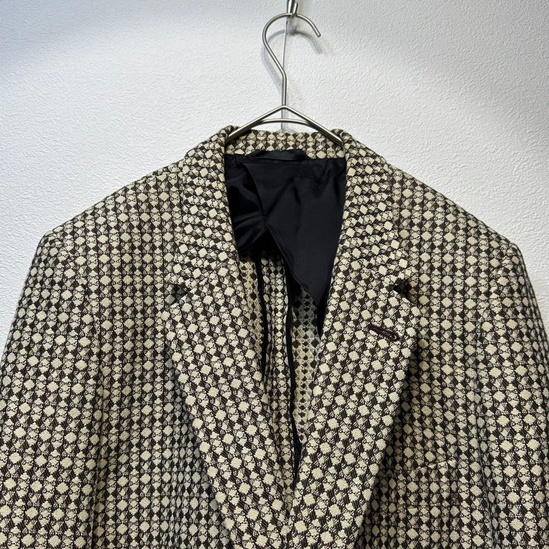 希少 ポールスミス 上質 ウール シルク 総柄 ジャケット パンツ セットアップ