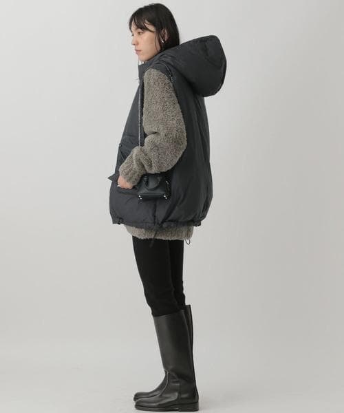 【極美品】Chaosカオス × REMI RELIEF/別注ダウンベスト 墨黒