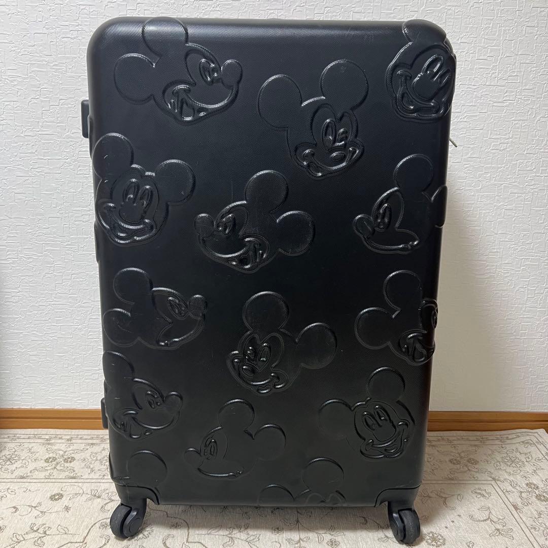 ディズニー　ミッキーマウス　スーツケース Lサイズ　黒　ブラック　軽量　4輪